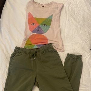 Tea collection shirt (size 7) and Janie and jack pants(size8)